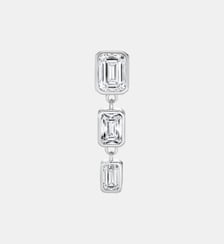 Boucle d'oreille Aurora Blanche Or Nebuleuse Bijoux