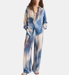 Pantalon aliento en viscose imprimée Momonì