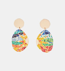 Boucles d'oreilles Balagane imprimé mosaïque Balaboosté