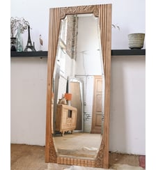 Grand miroir Art Déco en bois Georges N°1450- Produit chiné Debongout