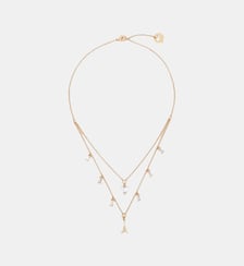 Collier double à charms strassés Maje