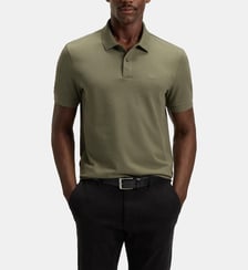 Polo modèle Pallas en coton biologique avec logo brodé BOSS