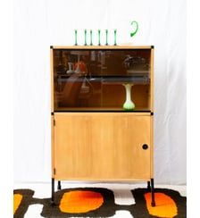 Vitrine en bois et métal Victoria N°1366 - Produit chiné Debongout