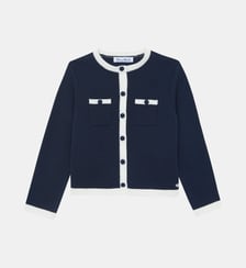 Veste -  laine col rond rayures hes Tartine Et Chocolat