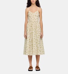 Robe longue fleurie à bretelles Sandro