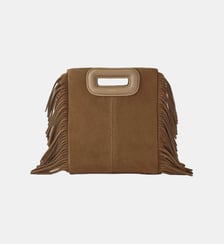 Sac à main M Mini en suède Maje
