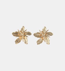 Boucles d'oreilles à clips - fleurs texturées dorées Balaboosté