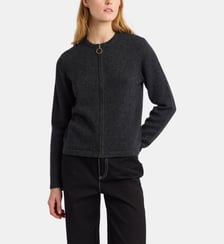 cardigan Zip en cachemire gris anthracite Agnès b.