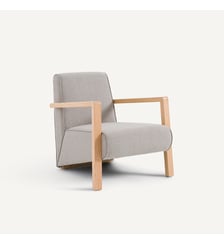 Fauteuil tissu 42% laine et pied en chêne Sanami AM.PM