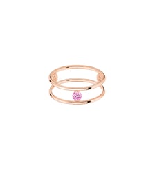 Bague HULA HOOP Solitaire - Saphir rose 0,12ct - Or rose 750‰ La Brune & La Blonde