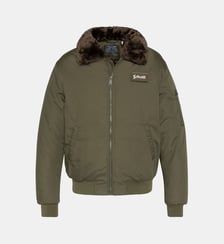 Blouson avec col en fausse fourrure amovible Schott