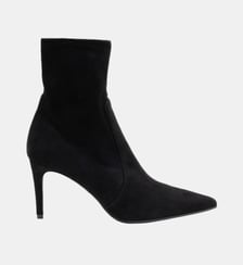 Clara - Bottines En Cuir Veau Stretch Noir Parallèle