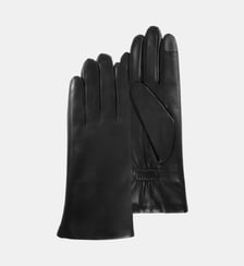 Gants tactiles, en cuir d'agneau pleine fleur, doublés cachemire Isotoner
