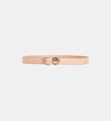 Ceinture en cuir foulonné avec détail love birds 2,5 cm Pinko