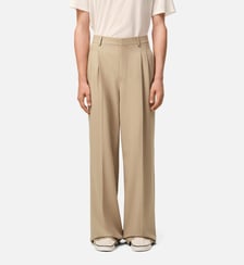 Pantalon Large Taille Basse en Laine Vierge AMI Paris