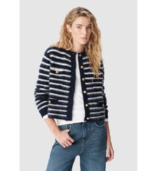 Cardigan rayé en laine Ikks