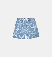 Bermuda en denim léger imprimé Starfish contrasté Vilebrequin