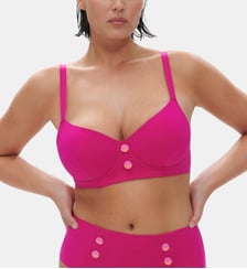 Haut de maillot de bain avec armatures - Rose Hibiscus Simone Pérèle