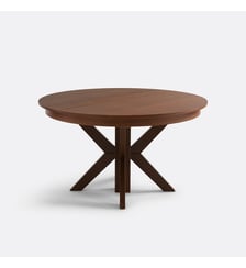 Table à manger 6 à 12 couverts, en plaqué noyer et hêtre teinté La Redoute Interieurs
