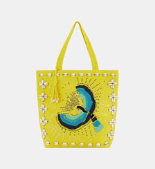 Sac cabas coquillages et broderies de perles IRWIN Wild