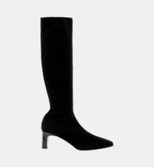 Yuma - Bottes En Cuir Veau Stretch Noir Parallèle