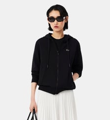 Sweatshirt zippé à capuche molleton Lacoste