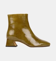 Boots Plates Eline Cuir Verni Froissé Bobbies