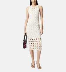 Robe midi en tricot perforé Pinko