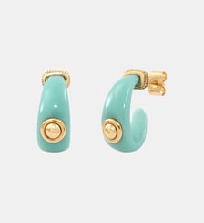 Mini boucles d'oreilles tiges percées   doré à l'or fin - Masseria Satellite