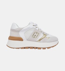 Sneakers à plateforme en daim et maille filet Liu Jo