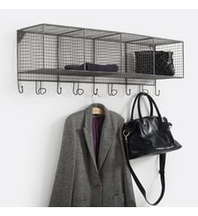 Etagère murale en métal fer, 9 patères La Redoute Interieurs
