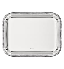 Plateau rectangulaire en métal argenté - 26 x 20 cm - MALMAISON Christofle