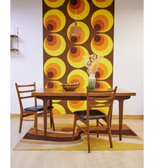 Table à manger scandinave en bois Karla N°1124- Produit chiné Debongout