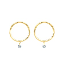 Boucles d'oreilles EXCENTRIQUE - 2 diamants, poids total 0,14ct approx. - Or jaune 750‰ La Brune & La Blonde