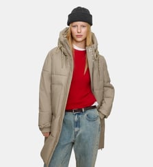 Manteau long matelassé à capuche réglable Adolfo Dominguez