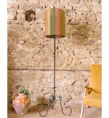 Lampadaire en fer et laine Julien N°406- Produit chiné Debongout