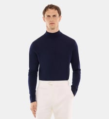 Pull col cheminée en laine mérinos Fursac