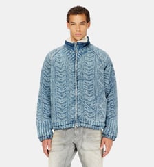 Veste en denim effet maille torsadée Diesel