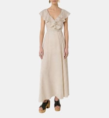 Robe longue portefeuille à pois - RIKA Gerard Darel