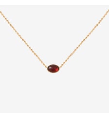 Collier doré malachite - cab ovale Caroline Najman