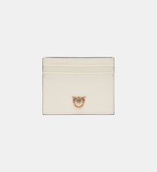 Porte-cartes en cuir avec logo love birds Pinko