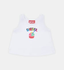 T-shirt sans manches avec logo Diesel Kids