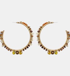 Boucles d'oreilles créoles avec perles ISAIS Hipanema