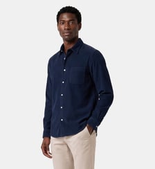 Chemise manches longues velours côtelé Serge Blanco