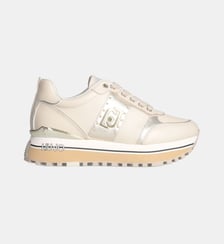 Sneakers blanches à plateforme en cuir Liu Jo