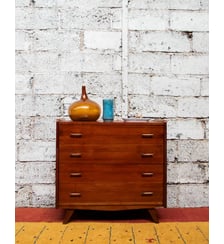 Commode scandinave en bois foncé Olga N°413- Produit chiné Debongout
