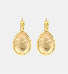 Boucles d'oreilles dormeuses goutte Océane  doré à l'or fin - Oceane Satellite