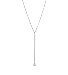Sautoir MAJORETTE - Diamant 0,10ct - Or blanc 750‰ La Brune & La Blonde