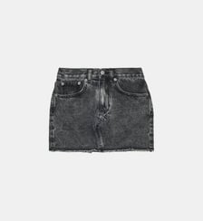 Minijupe en denim ombré noir MM6 Maison Margiela