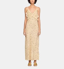 Robe longue imprimé fleur Sandro